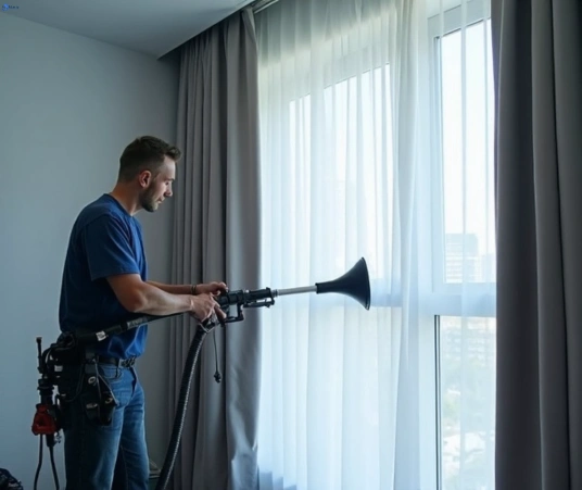 Professional drapes cleaning process tools Matty Curtain Cleaning purga